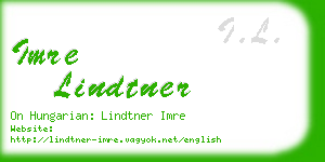 imre lindtner business card